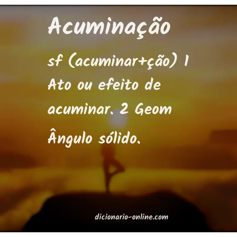 Significado de acuminação