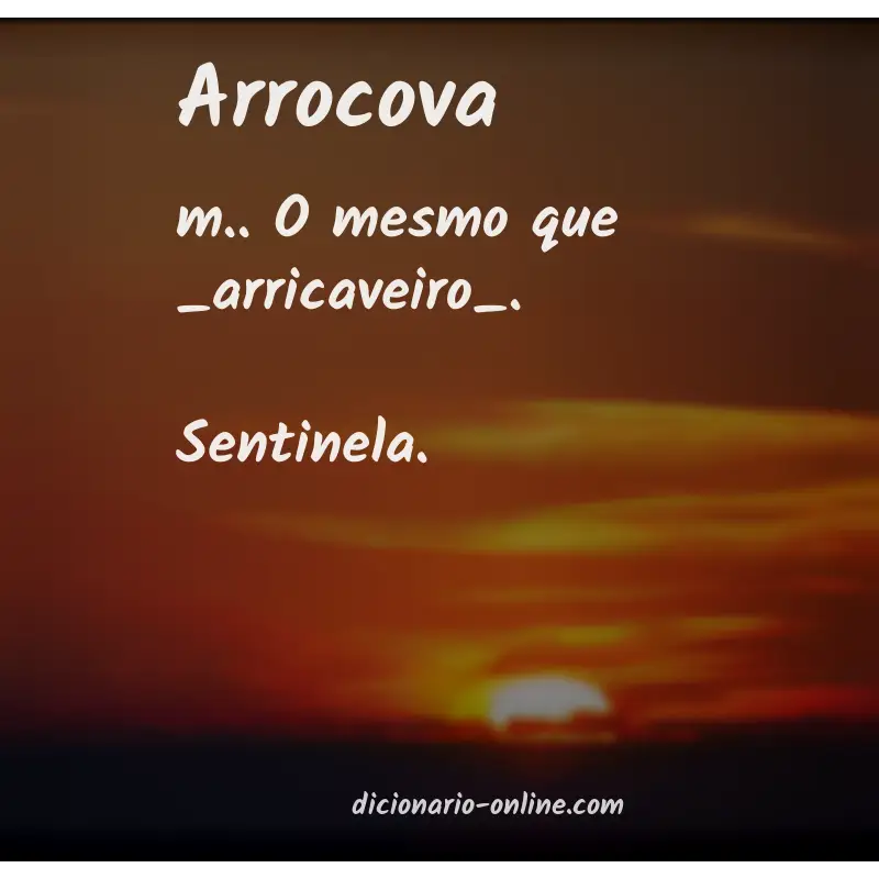 Significado de arrocova