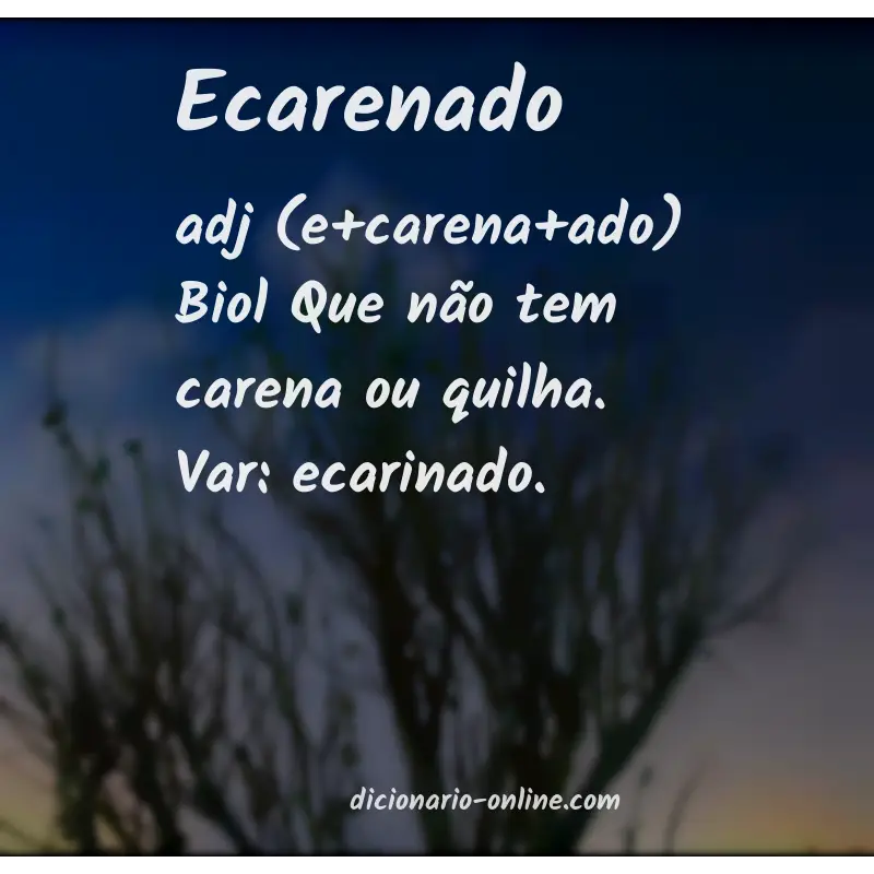 Significado de ecarenado