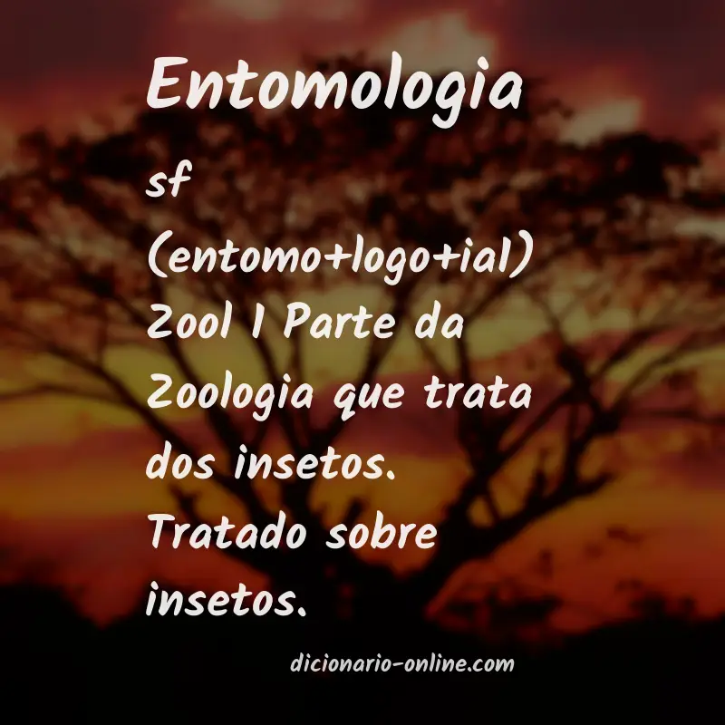 Significado de entomologia