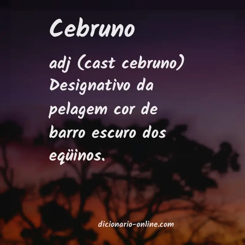 Significado de cebruno
