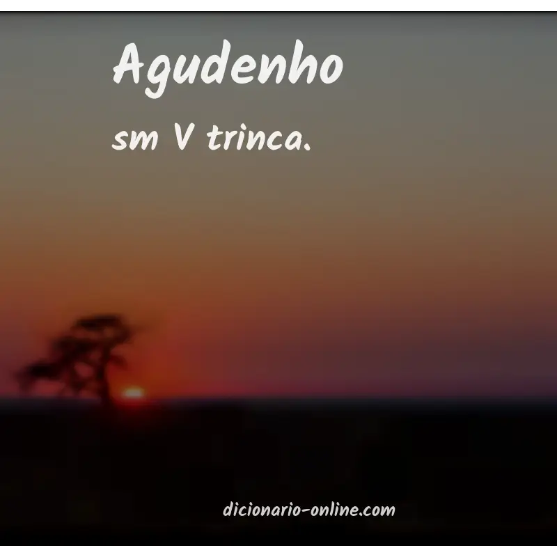 Significado de agudenho