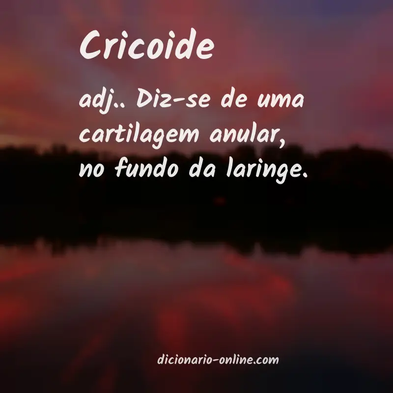 Significado de cricoide