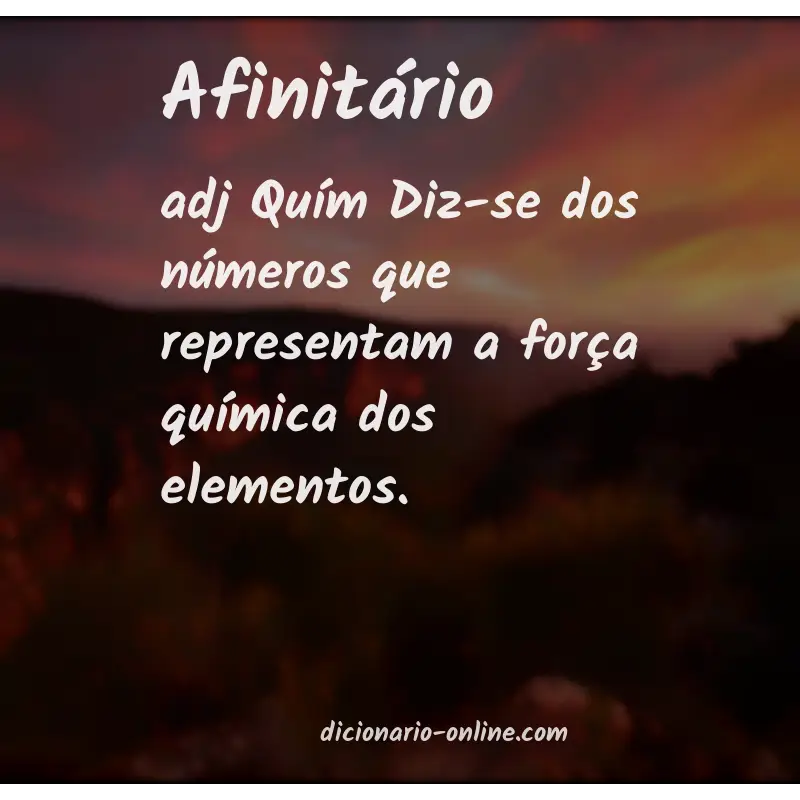 Significado de afinitário