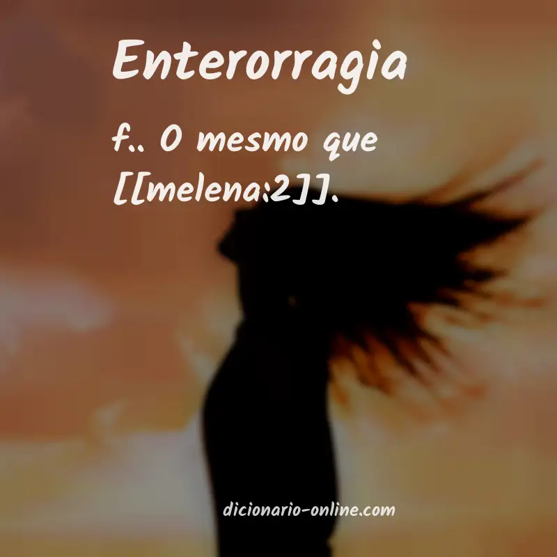 Significado de enterorragia