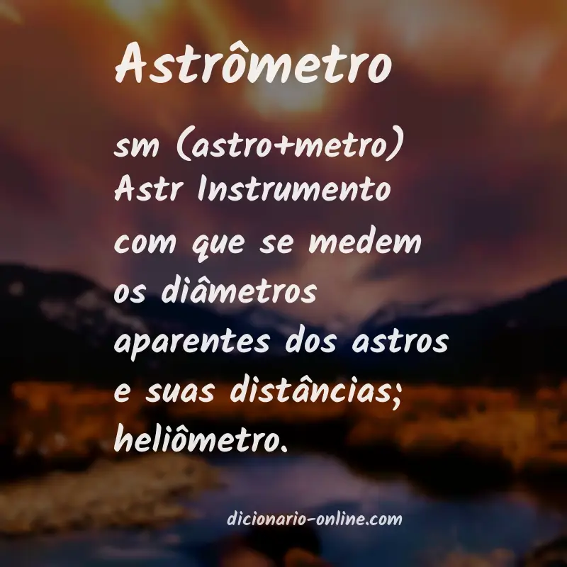 Significado de astrômetro