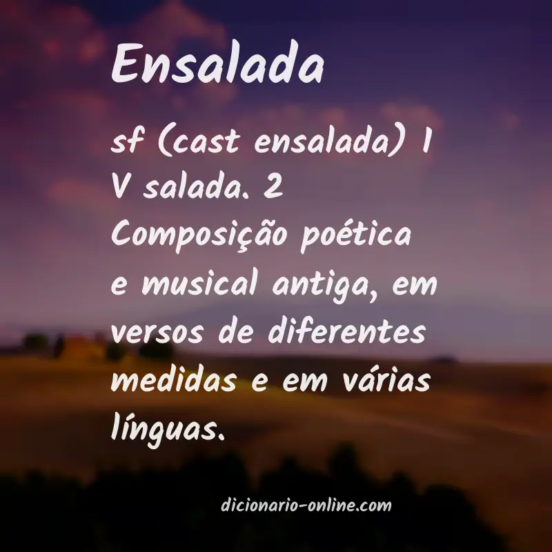 Significado de ensalada