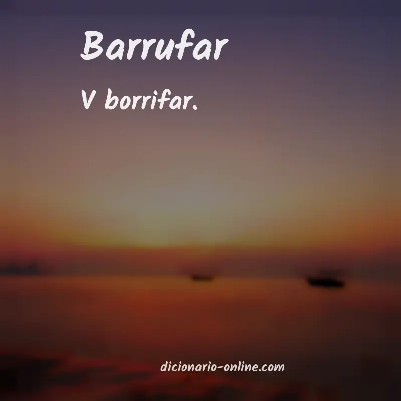 Significado de barrufar