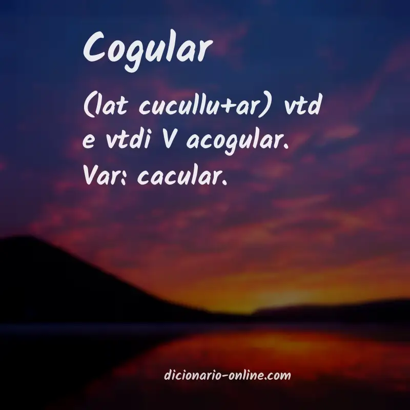 Significado de cogular