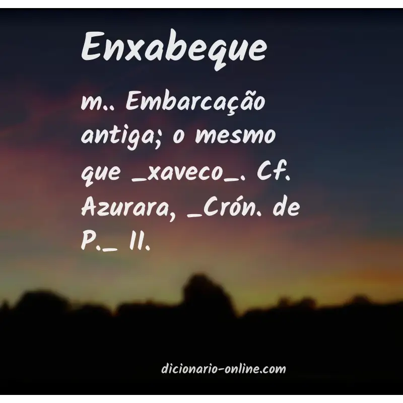 Significado de enxabeque