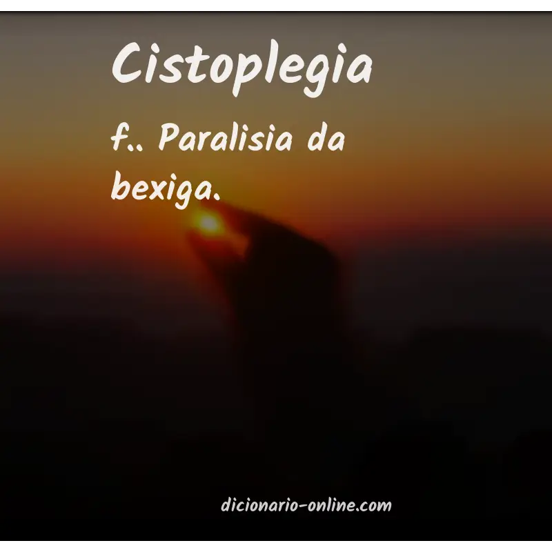Significado de cistoplegia