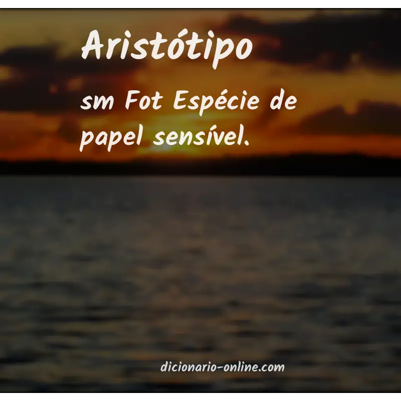 Significado de aristótipo