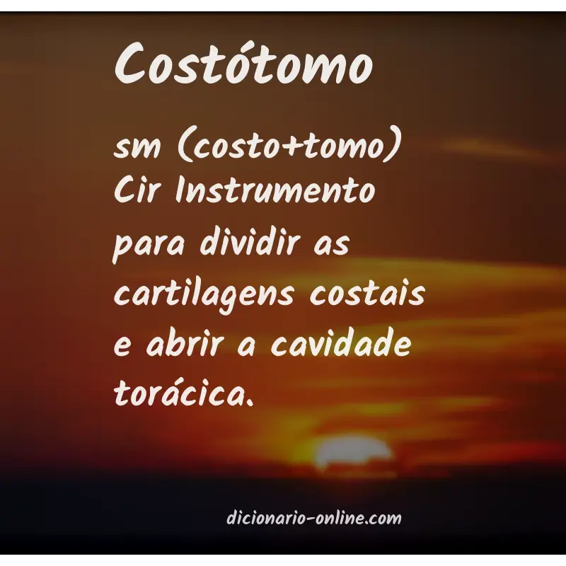 Significado de costótomo