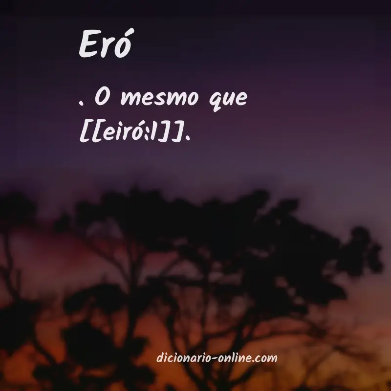 Significado de eró