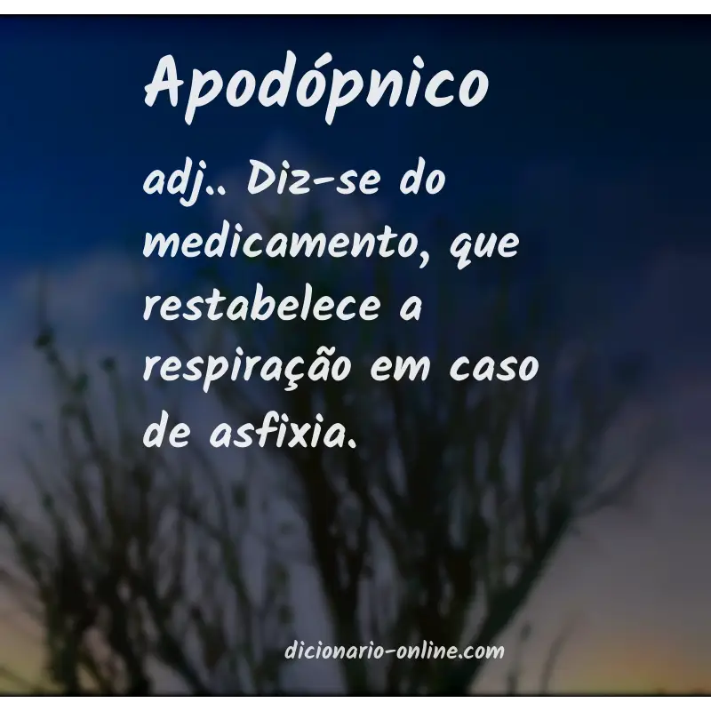 Significado de apodópnico