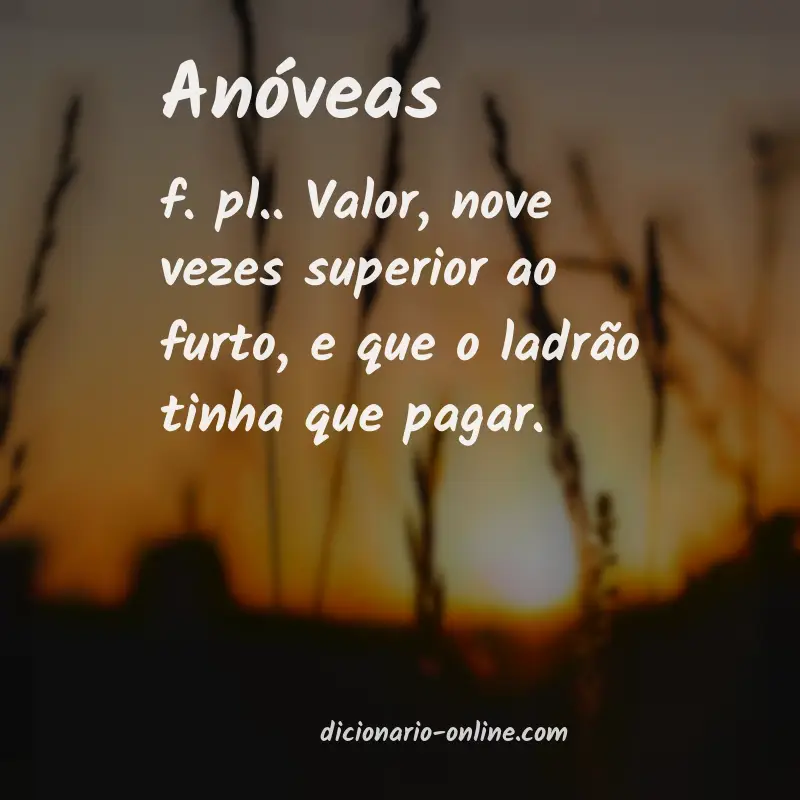 Significado de anóveas