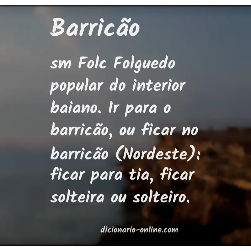Significado de barricão