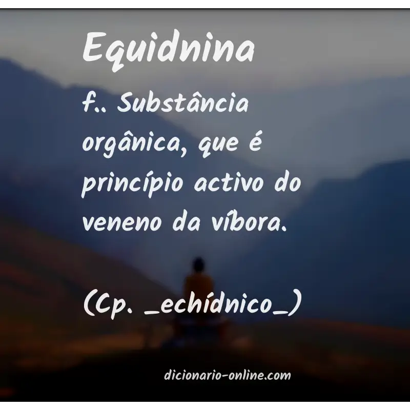 Significado de equidnina