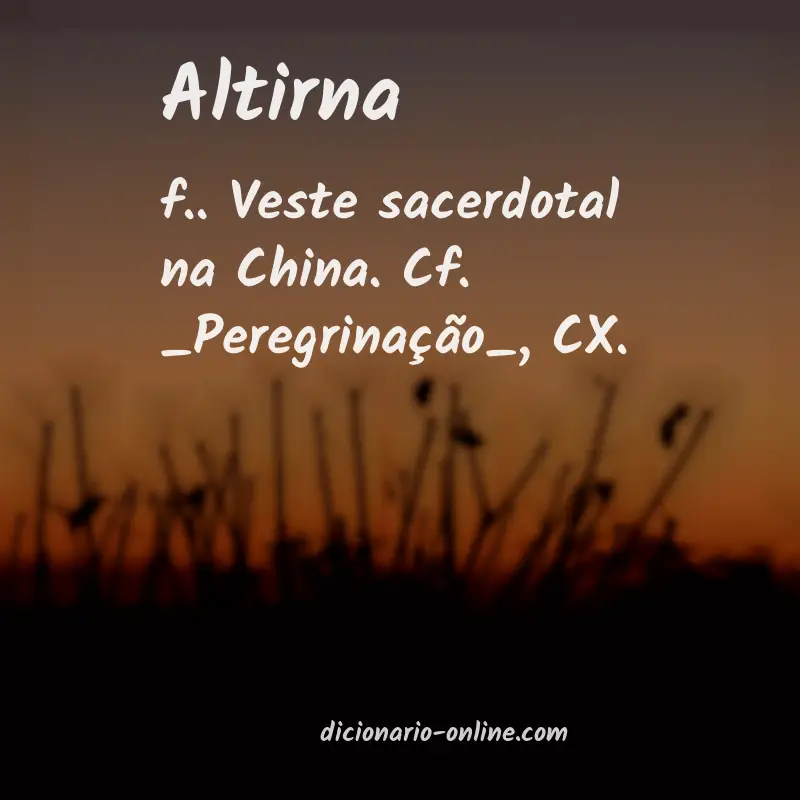 Significado de altirna