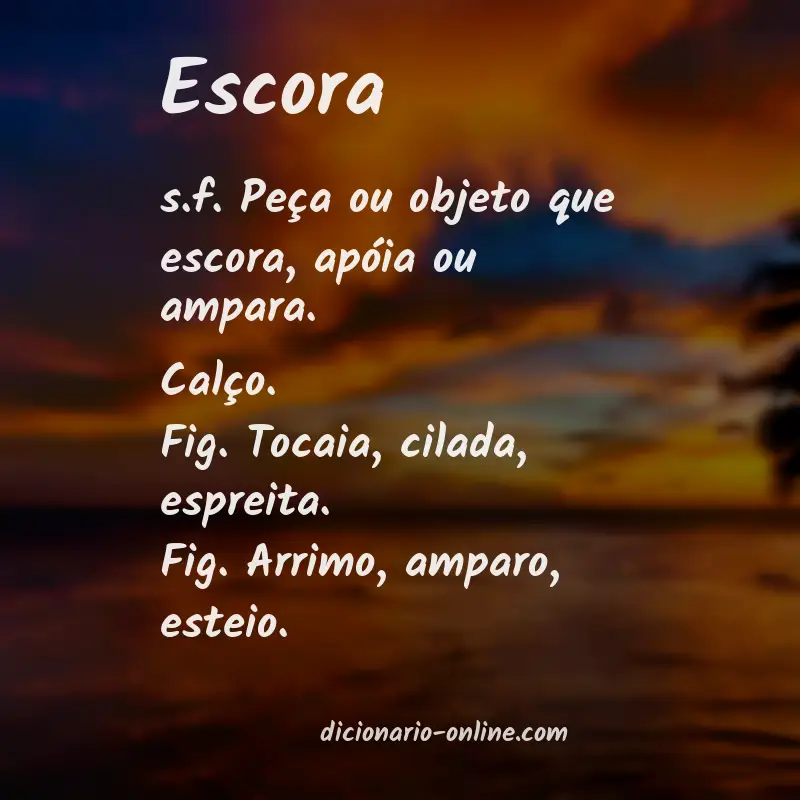 Significado de escora