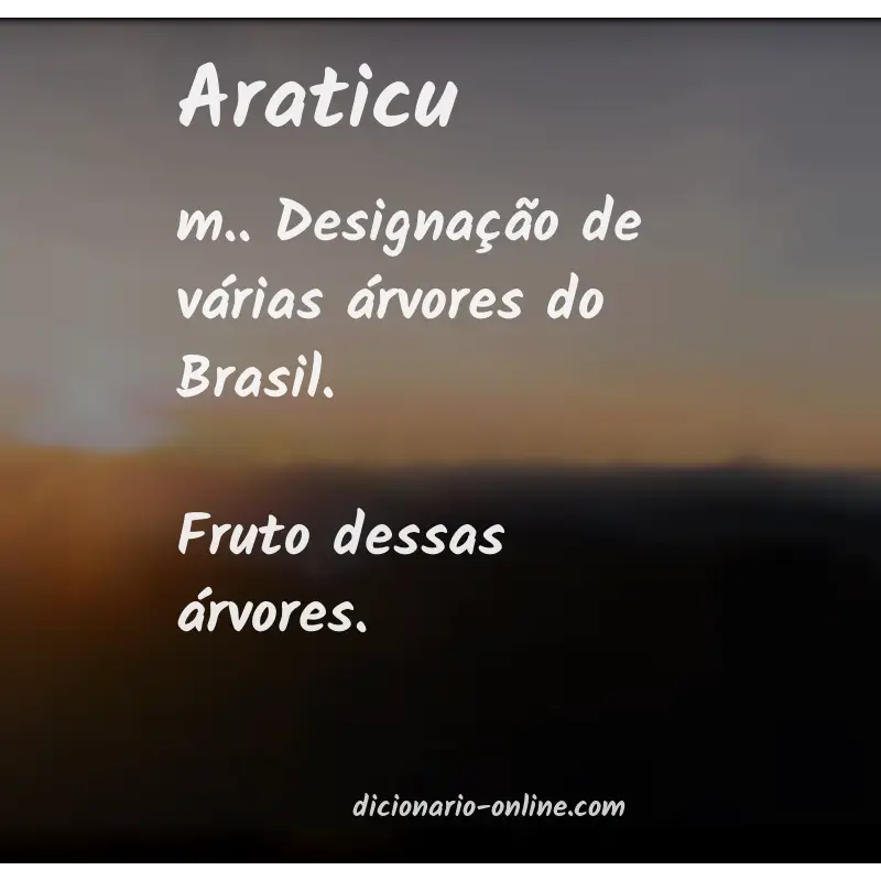 Significado de araticu