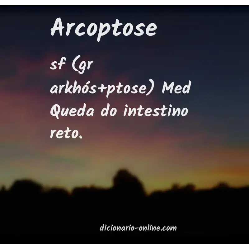 Significado de arcoptose