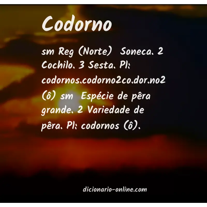 Significado de codorno