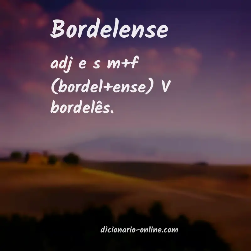 Significado de bordelense