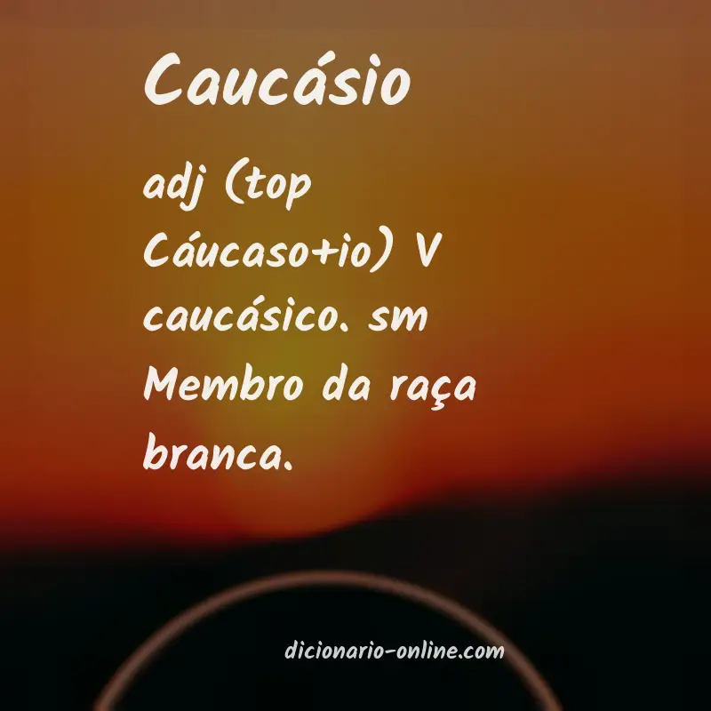 Significado de caucásio