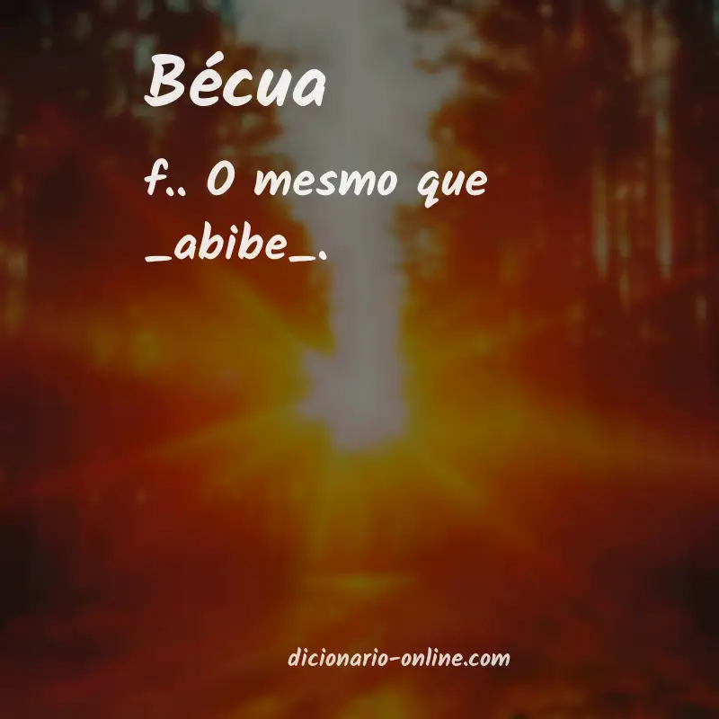 Significado de bécua