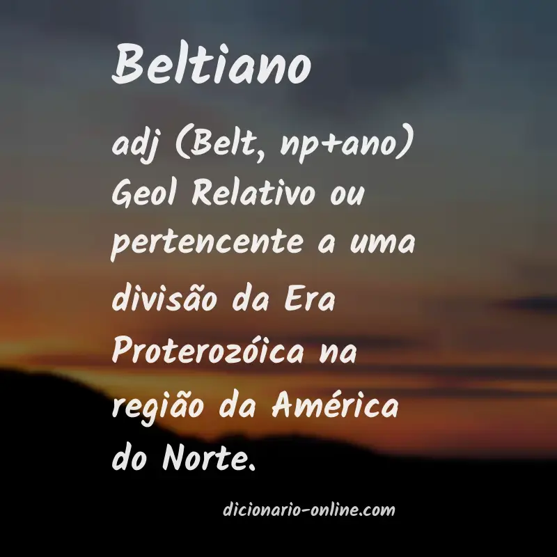 Significado de beltiano