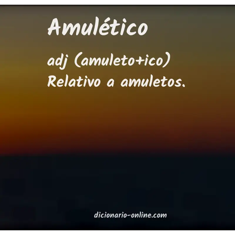 Significado de amulético