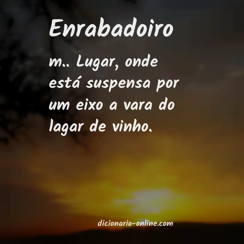 Significado de enrabadoiro