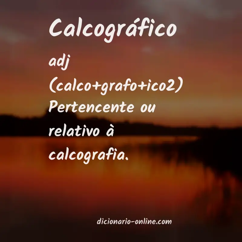 Significado de calcográfico