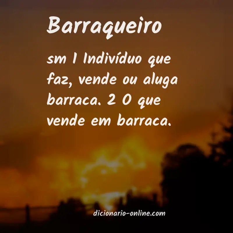Significado de barraqueiro