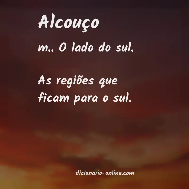 Significado de alcouço