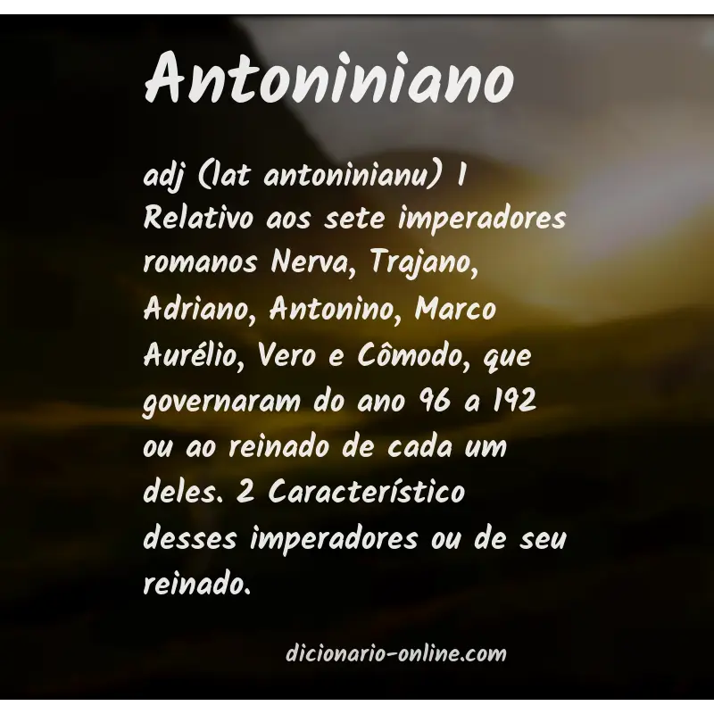 Significado de antoniniano