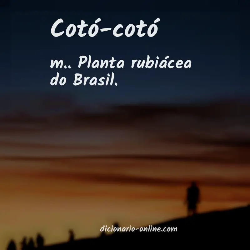 Significado de cotó-cotó