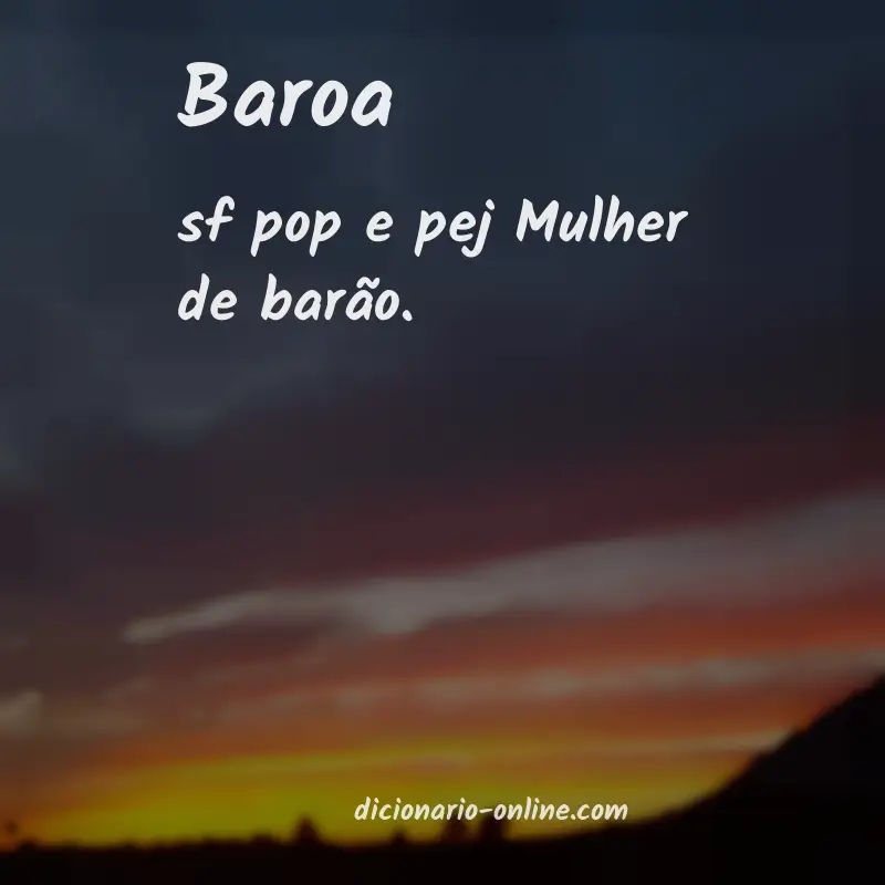 Significado de baroa