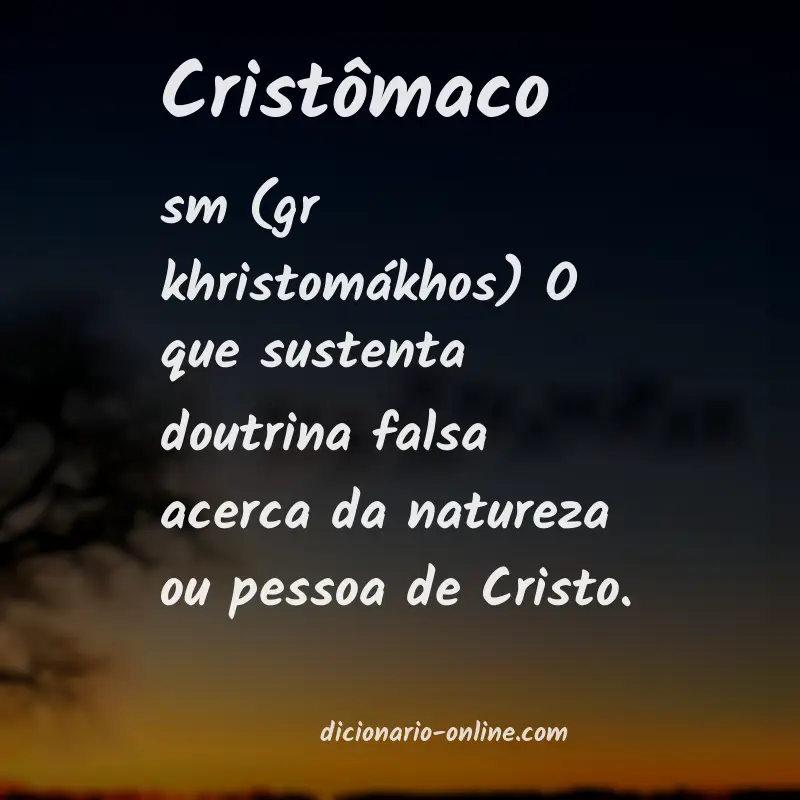 Significado de cristômaco