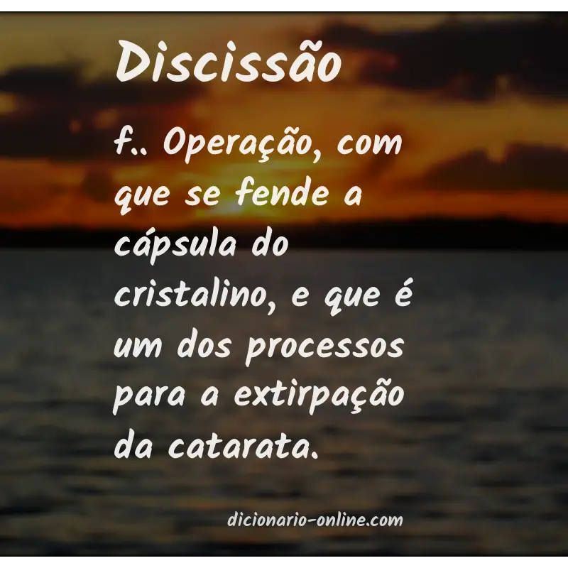 Significado de discissão