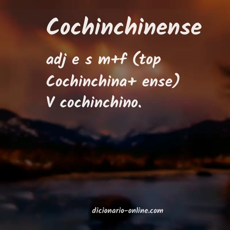 Significado de cochinchinense