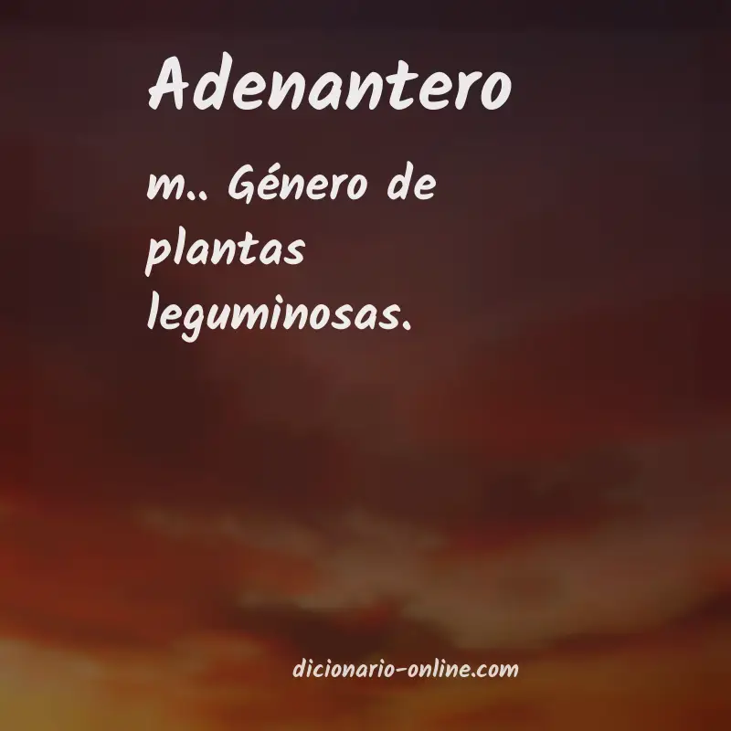 Significado de adenantero