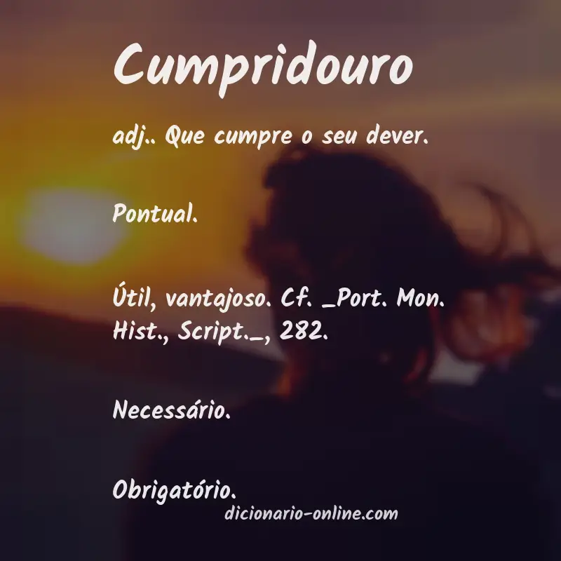 Significado de cumpridouro