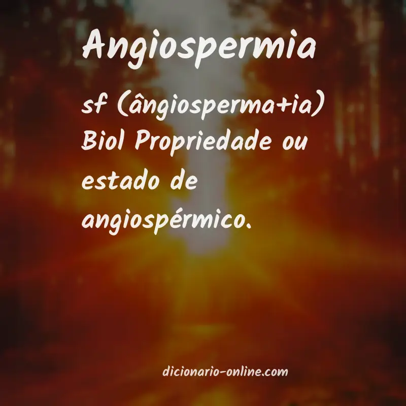 Significado de angiospermia