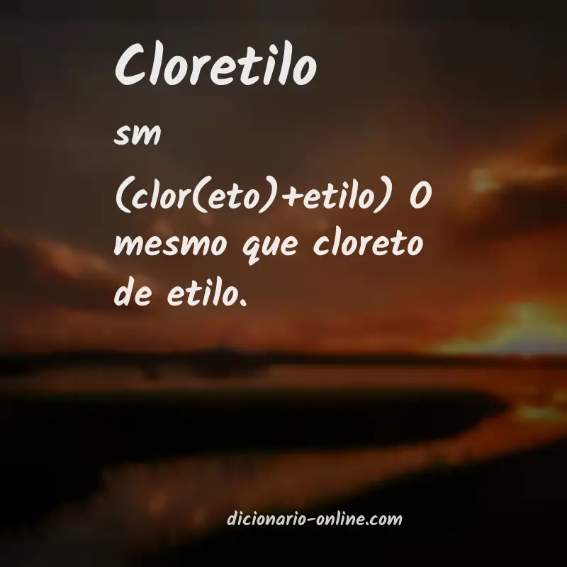 Significado de cloretilo