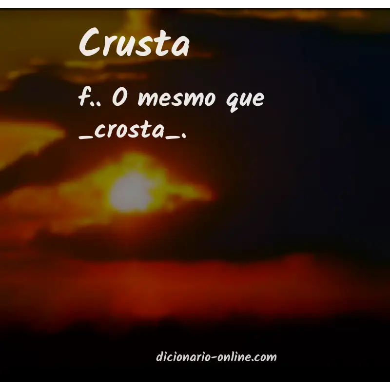 Significado de crusta