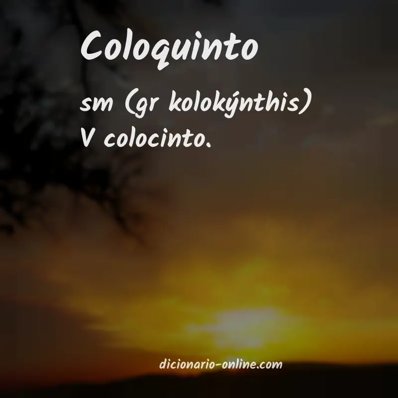 Significado de coloquinto