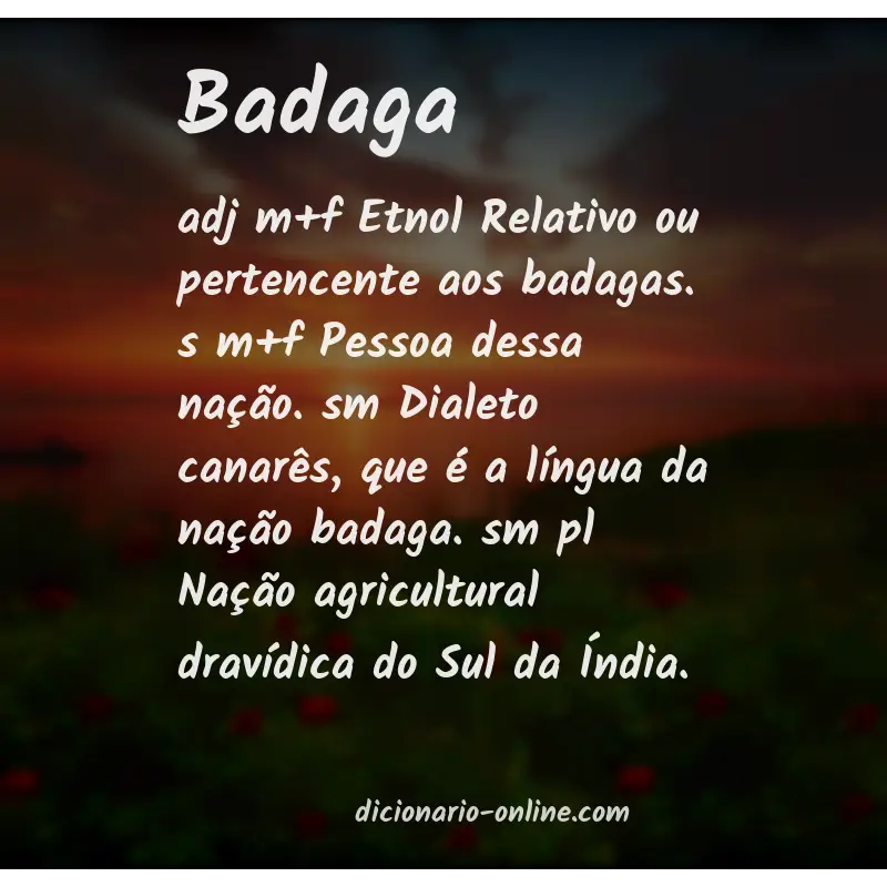 Significado de badaga