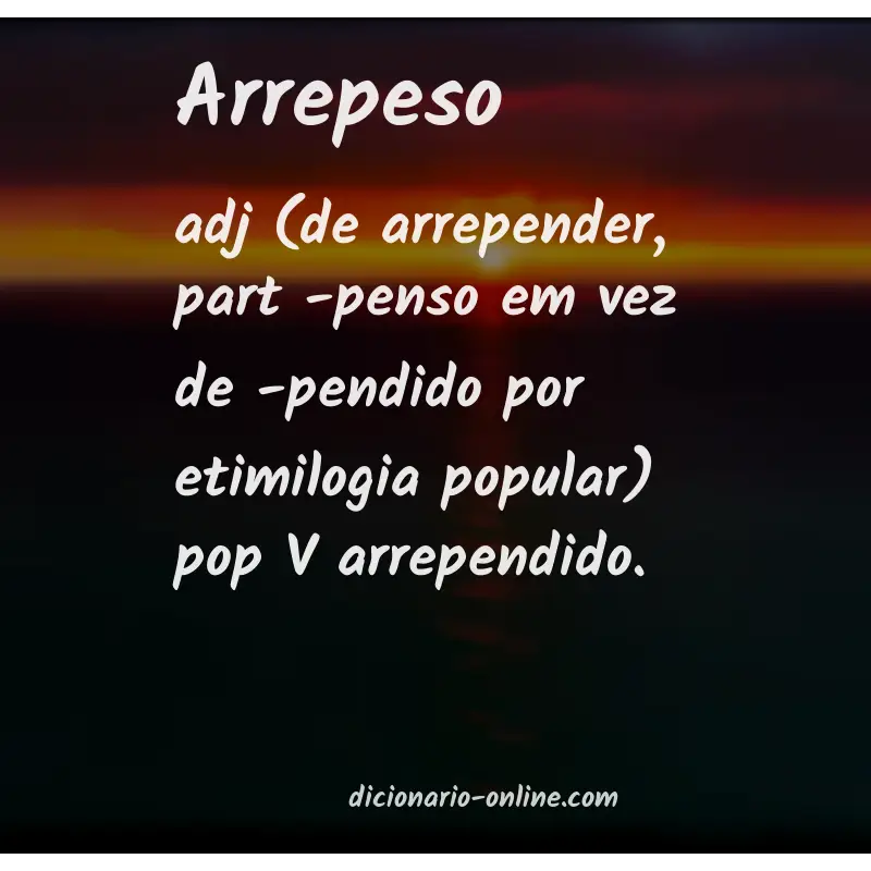 Significado de arrepeso